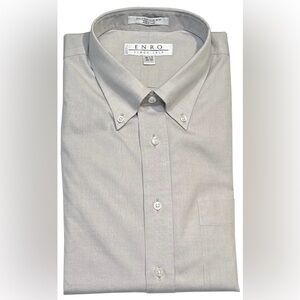 LIKE NEW Enro Perfect Pinpoint Classic Gray Men's Shirt 16/34-35
